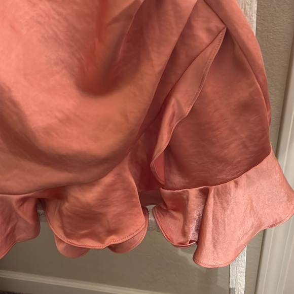 NWOT Coral Satin Romper - Picture 2 of 4